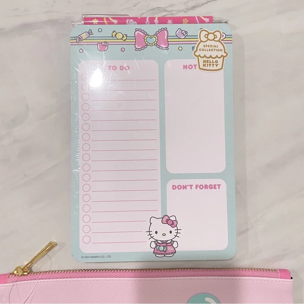 NEW‎ Sanrio Hello Kitty Special Collection Pencil Pouch Notepad and Pen Set Pink